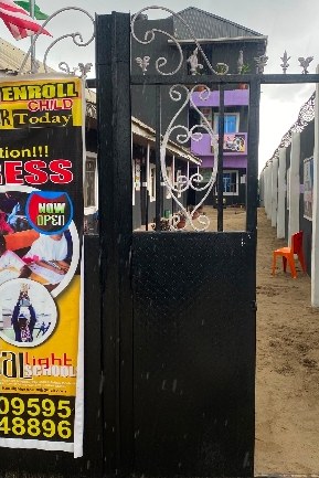 Enrolment banner at the school gate