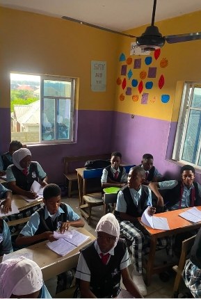 Senior students at their desks