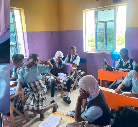 Group study session at Real Light Schools